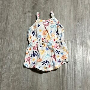 4/$30 Old Navy Colorful Coral Print Baby Romper 0-3M